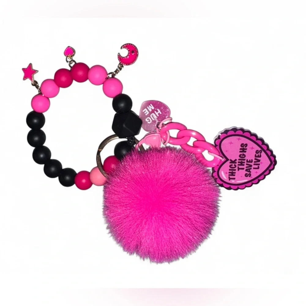Thick Thighs Save Lifes Women’s Silicone Beaded Keychain